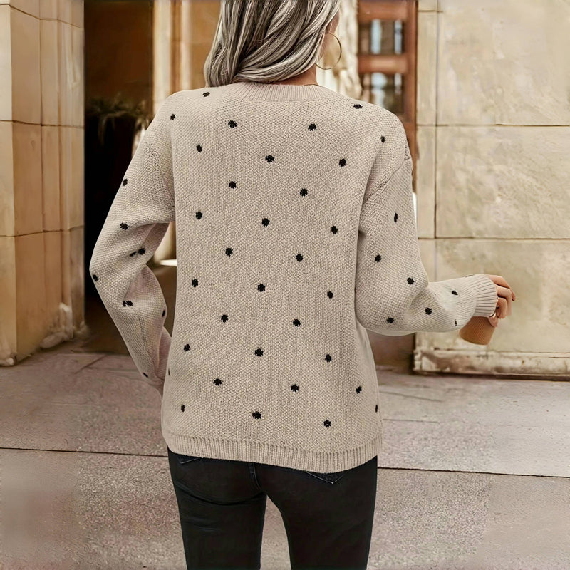 Anne - Knitted Sweater with Dots