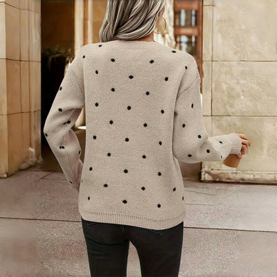 Anne - Knitted Sweater with Dots