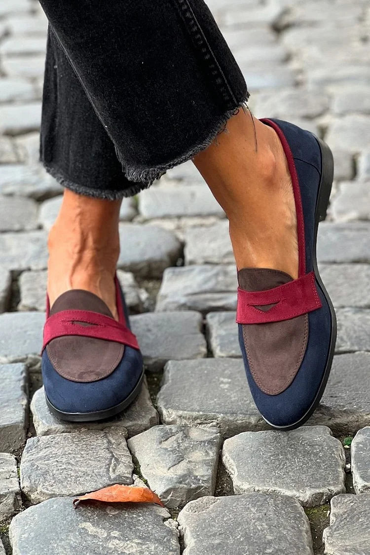 CATHERINE COLOR-BLOCK LOAFERS