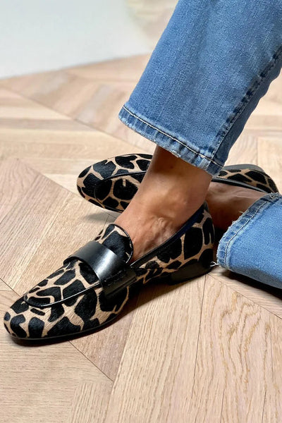 JUNE ANIMAL PRINT LOAFER WITH ELEGANT DETAIL