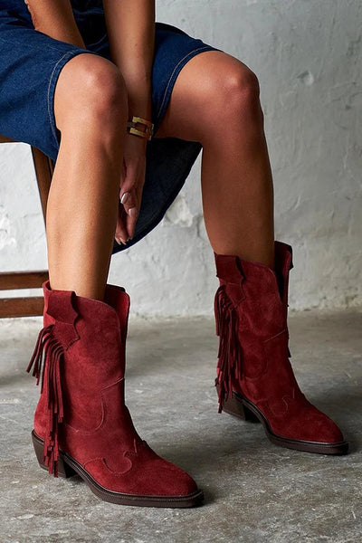 Margaret | Western Style Ankle Boots