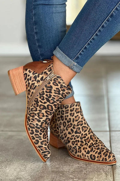 Alice | Leopard Ankle Boots
