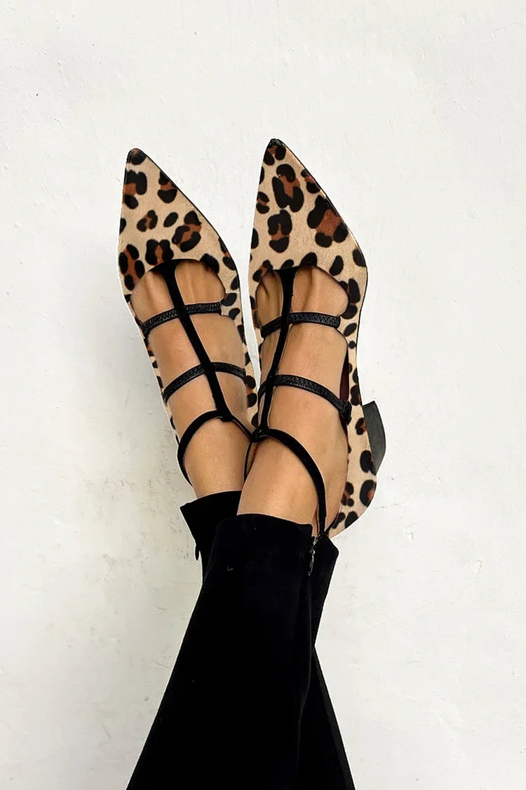 Jessica ™ | Animal Print Ballerinas with Slim Straps