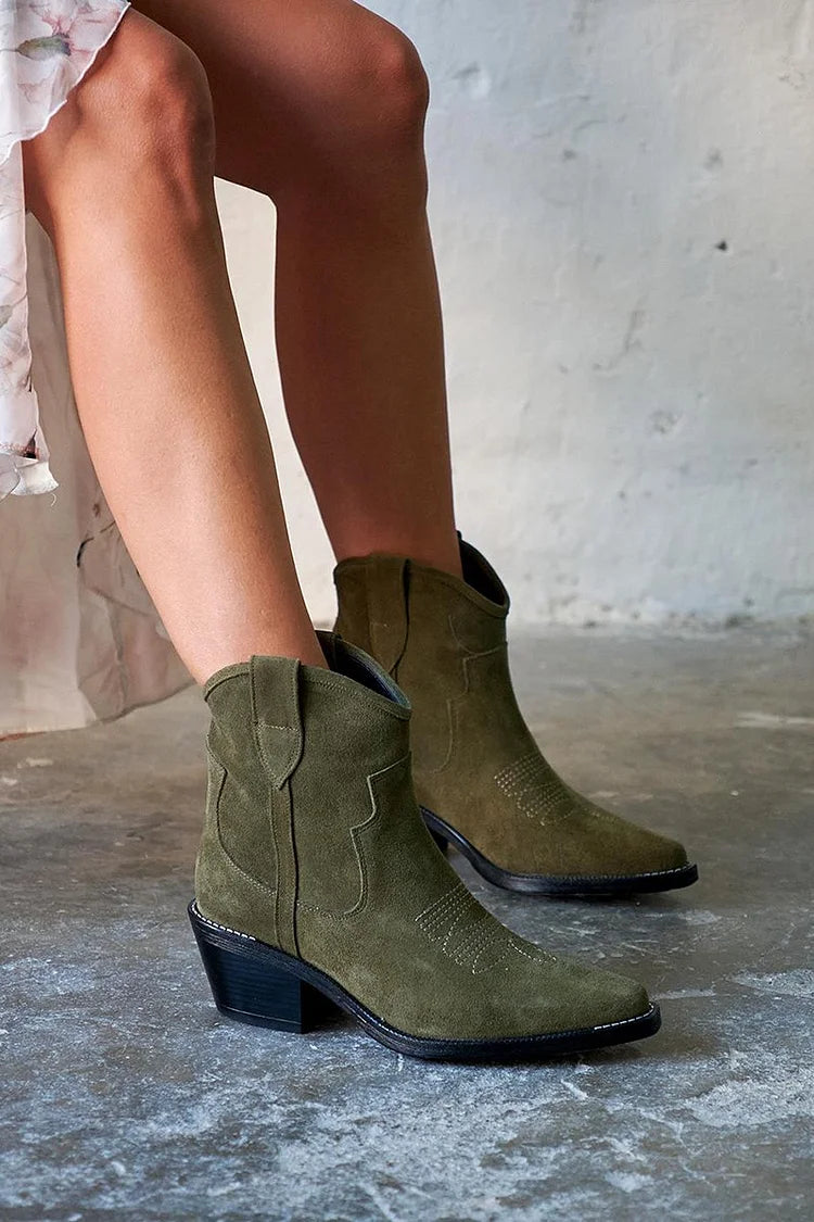 Irene | Short Suede Ankle Boots