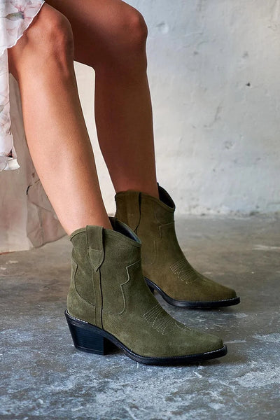 Irene | Short Suede Ankle Boots