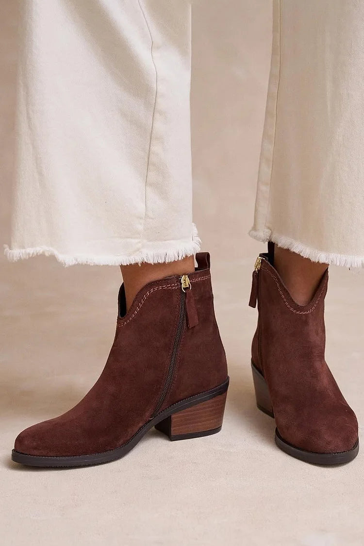 Gloria | Elegant Suede Ankle Boots