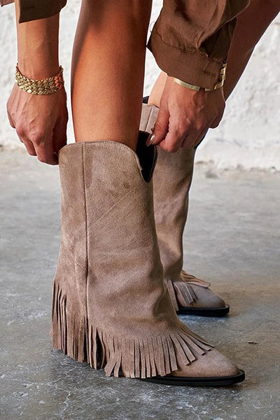 Beverly | Fringe Boots