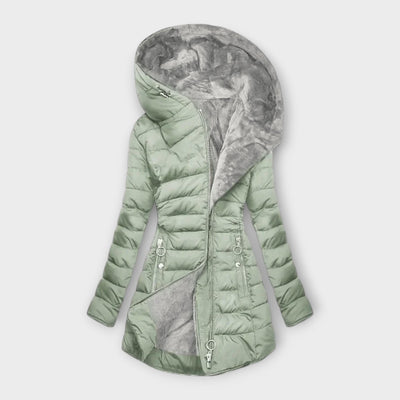 Martha | Long Padded Jacket Lined with Elegant Fleece Hood