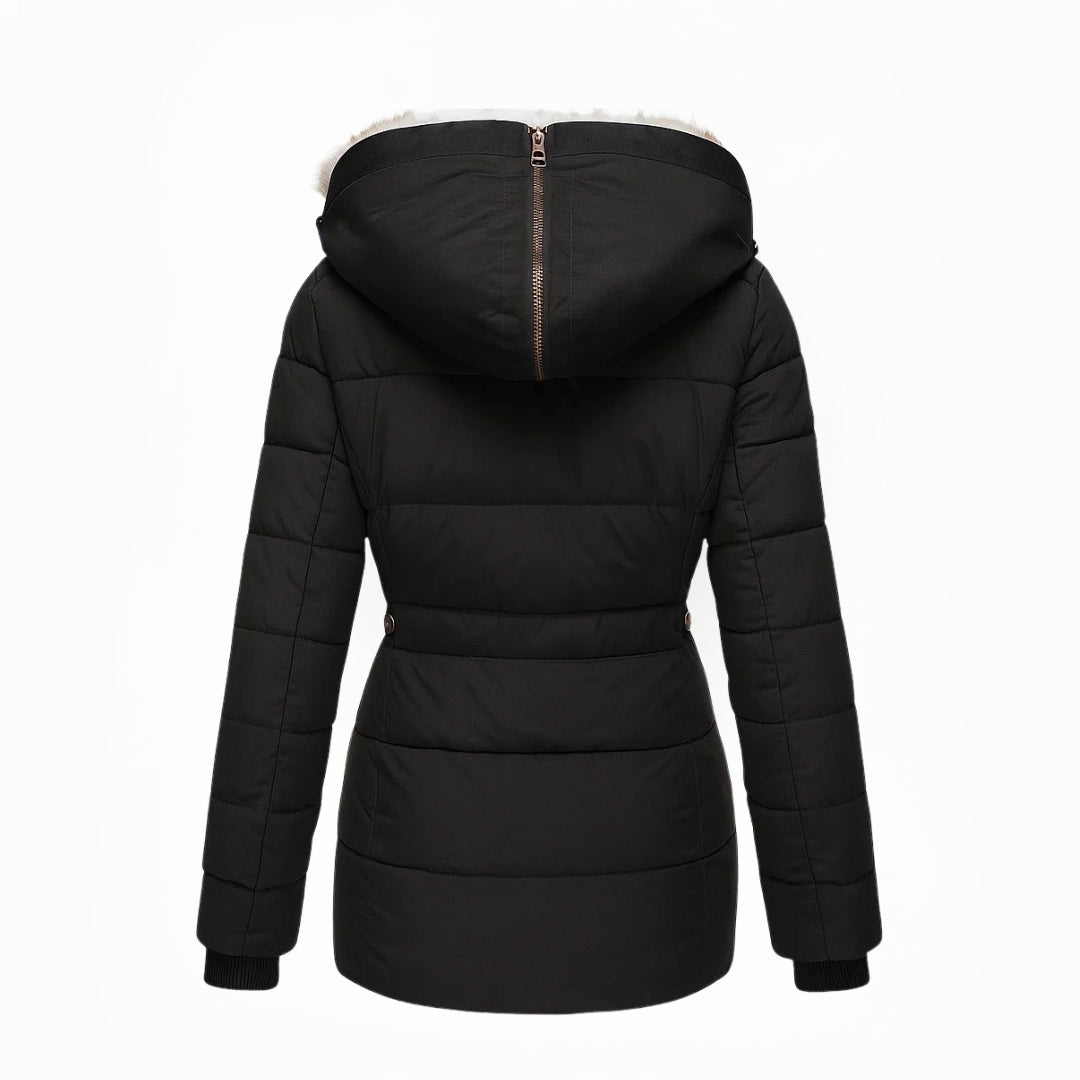 Deborah | Elegant Down Jacket with Warm Lining and Soft Hood