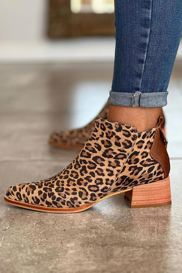 Alice | Leopard Ankle Boots