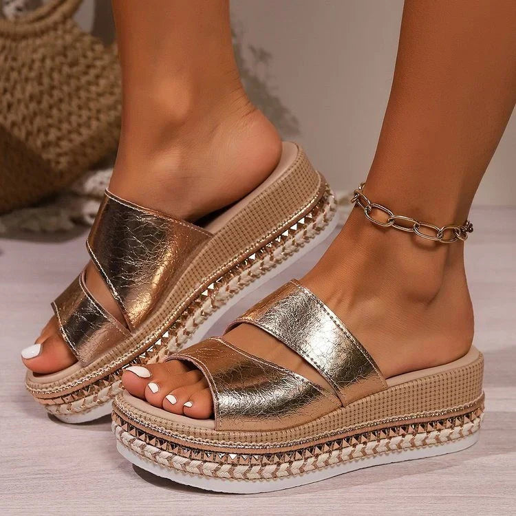 Tammy - Comfortable Open Toe Wedge Sandal