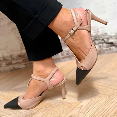 Erin | Two-Tone Pointed Court Shoe