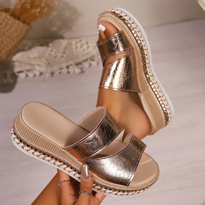 Tammy - Comfortable Open Toe Wedge Sandal