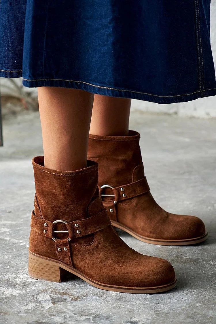 Dorothy | Vintage Buckle Ankle Boots