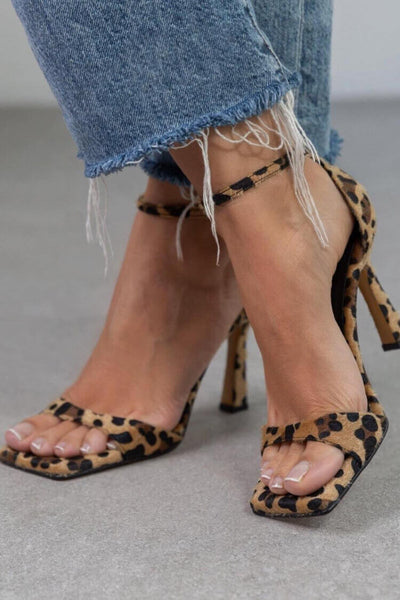 Maria™ | High heel sandals with animal print