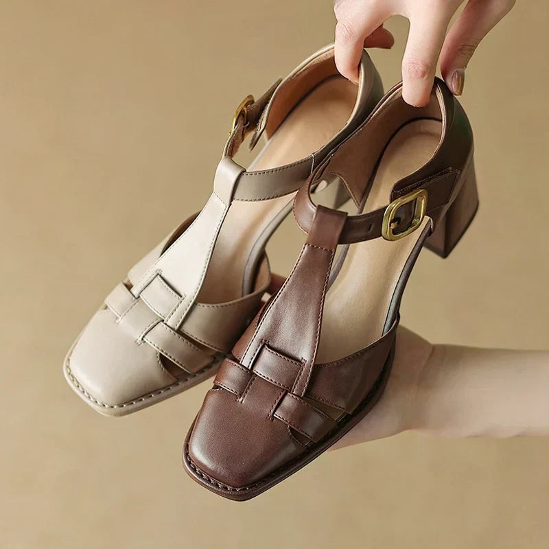 Natalie Square-Toe Sandals