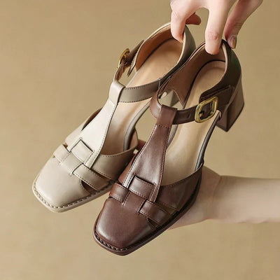 Natalie Square-Toe Sandals