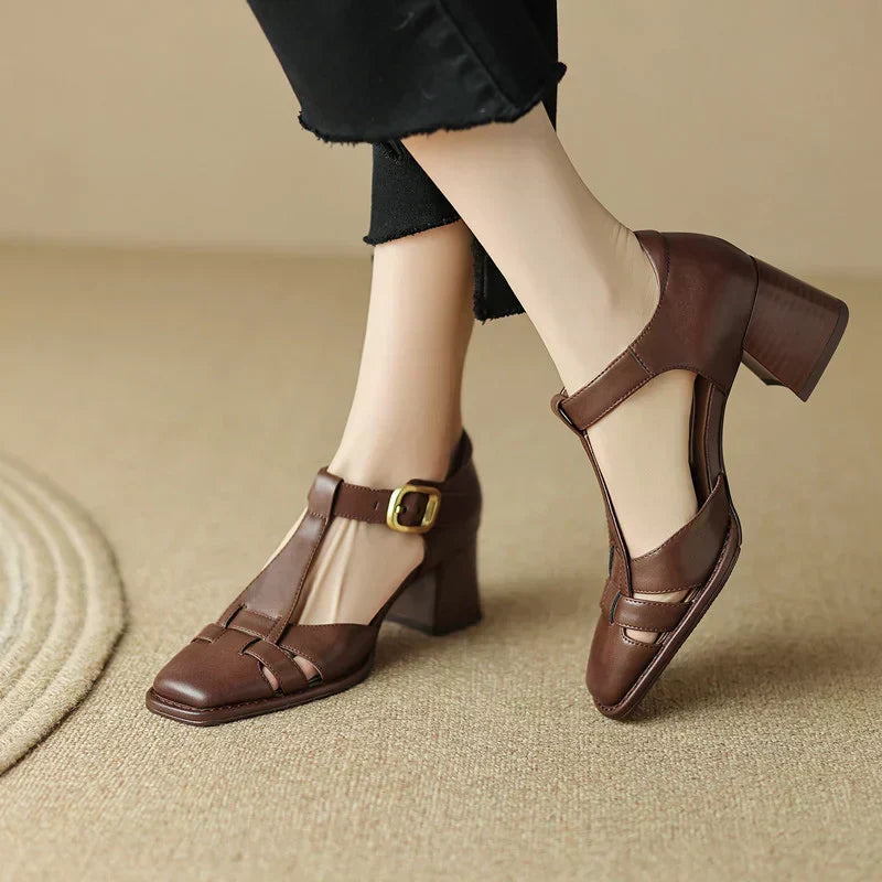 Natalie Square-Toe Sandals
