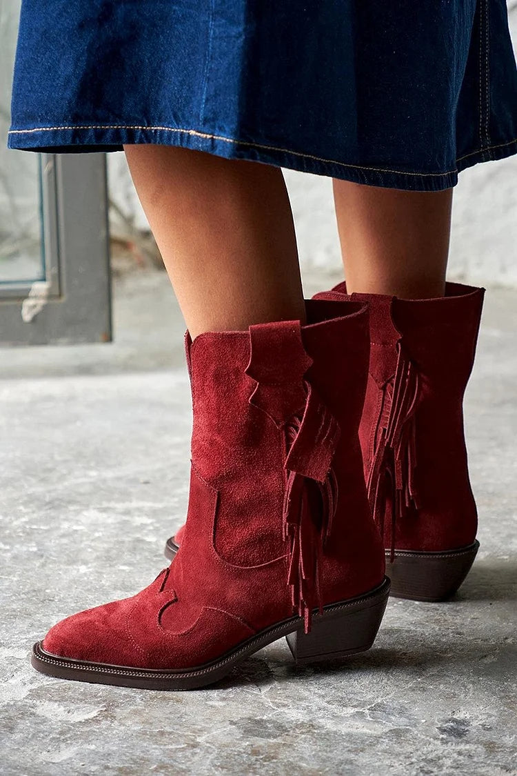 Margaret | Western Style Ankle Boots