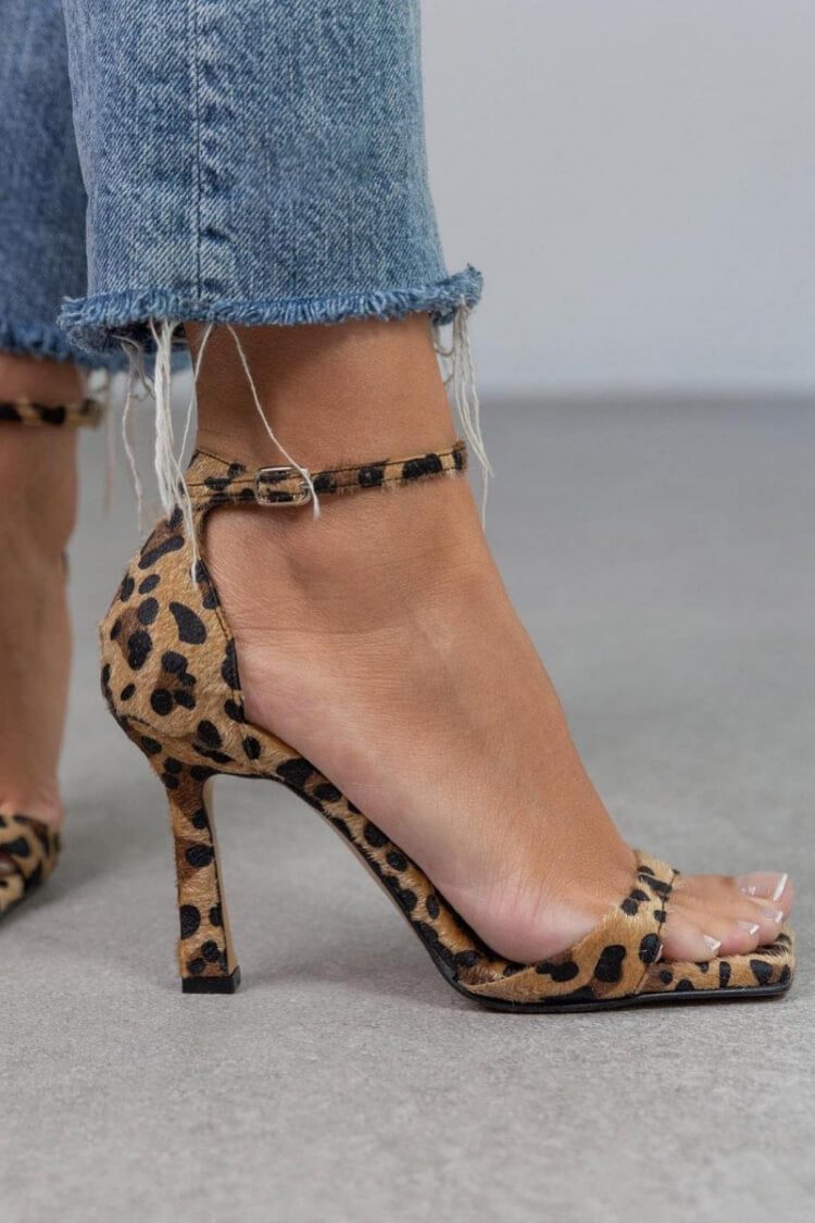 Maria™ | High heel sandals with animal print