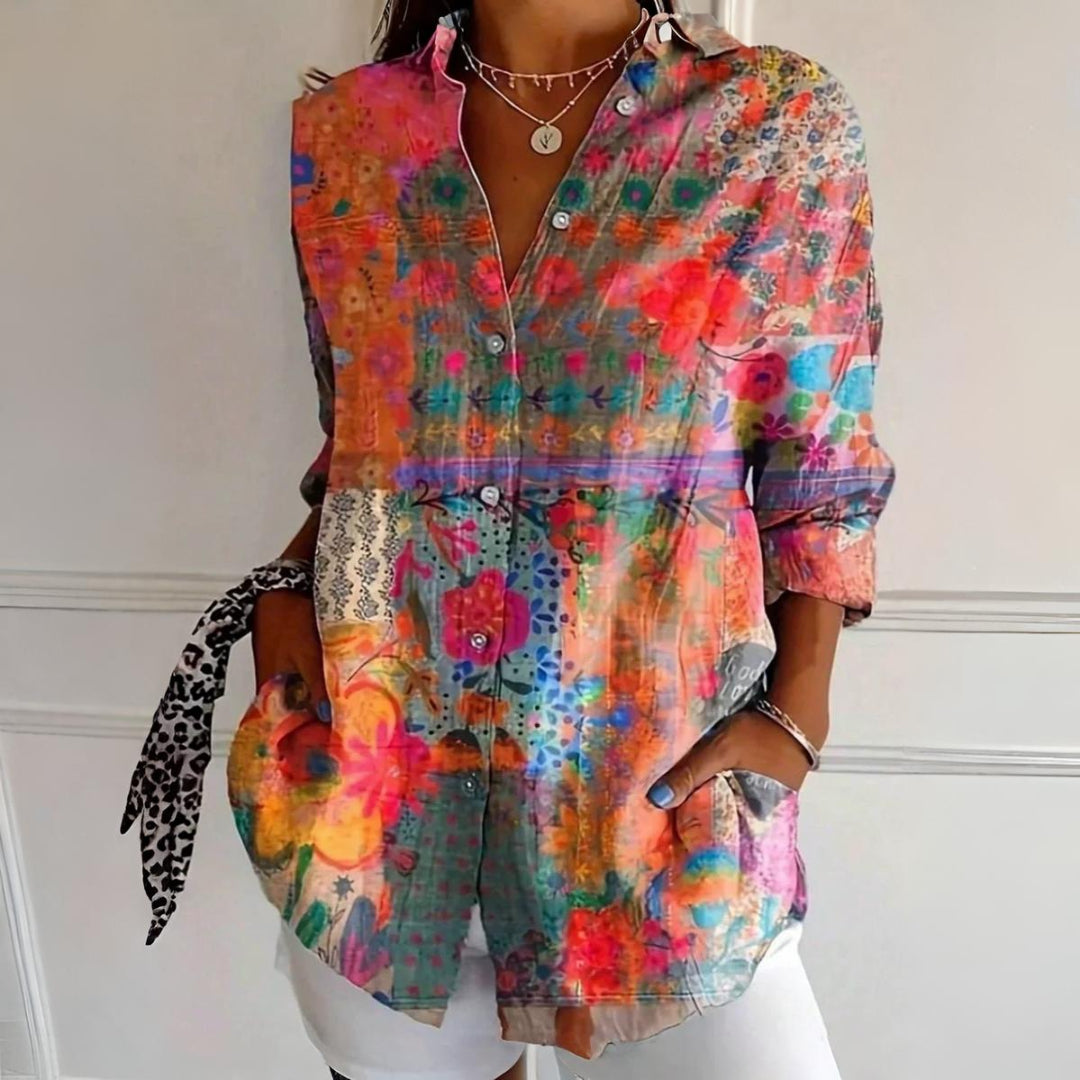 Selina | Colorful Pattern Blouse