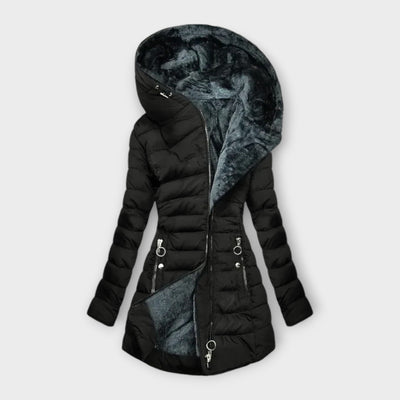 Martha | Long Padded Jacket Lined with Elegant Fleece Hood