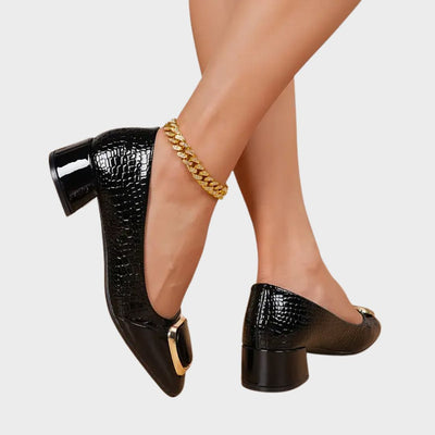 Lena | Comfort Buckle Block-Heel