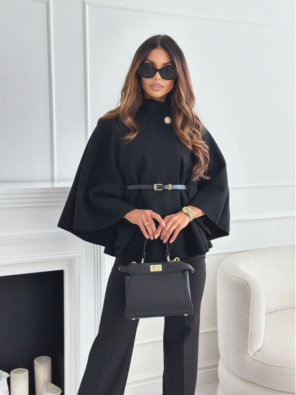Barbara | Elegant Cape with Belt for Women
