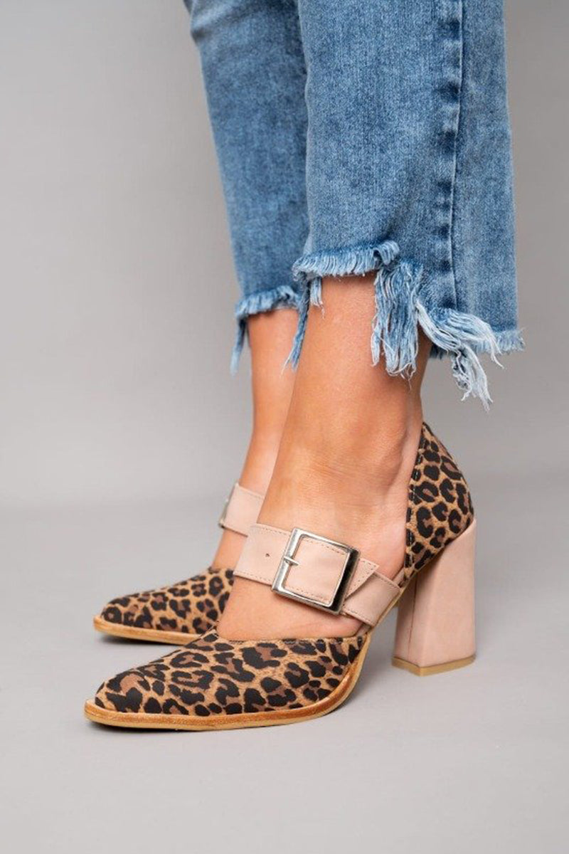 Kelly | Leopard Print Suede Heels