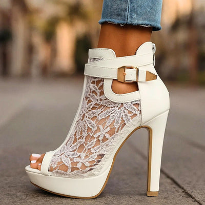 HEATHER LACE HEELS