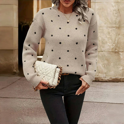 Anne - Knitted Sweater with Dots