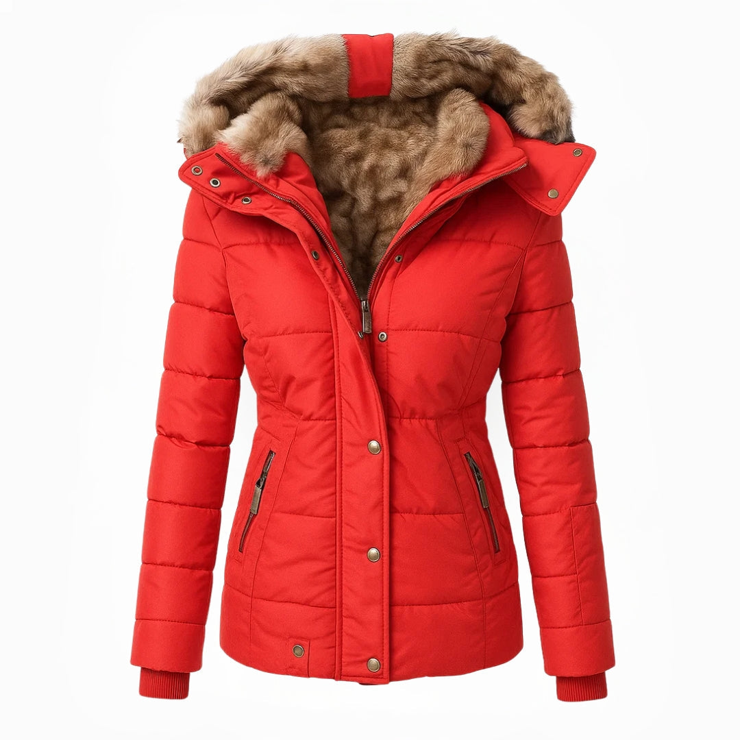 Deborah | Elegant Down Jacket with Warm Lining and Soft Hood