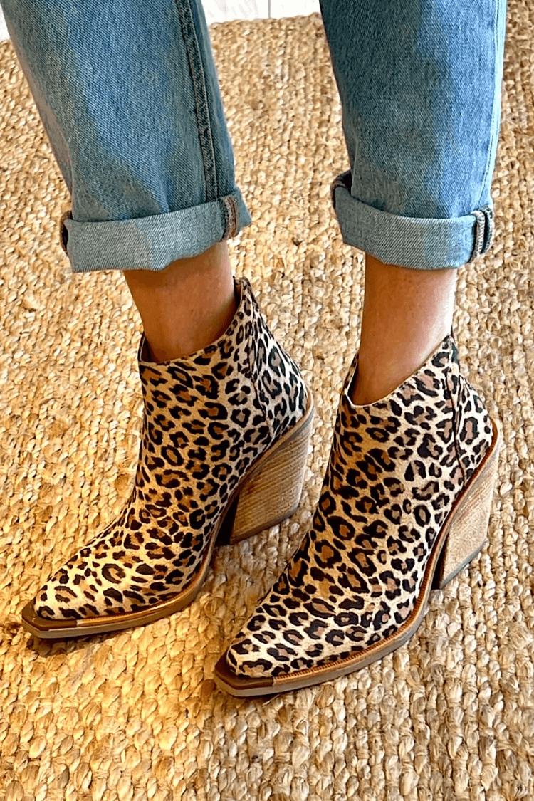 Lillian | Leopard Print Ankle Boots