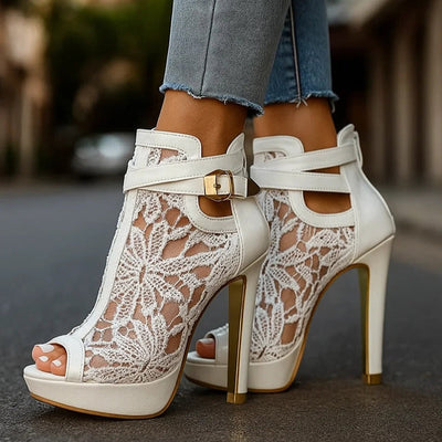 HEATHER LACE HEELS