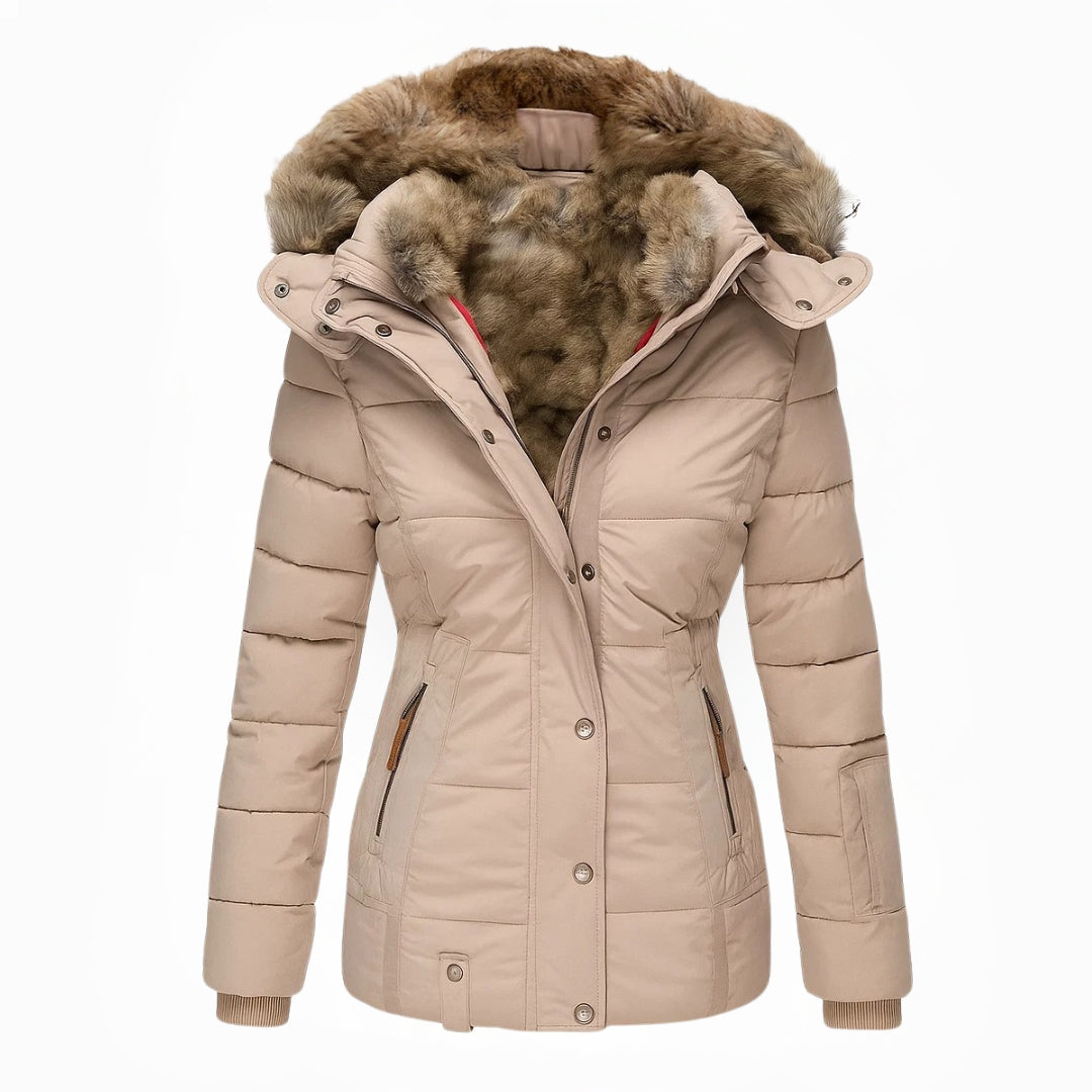 Deborah | Elegant Down Jacket with Warm Lining and Soft Hood