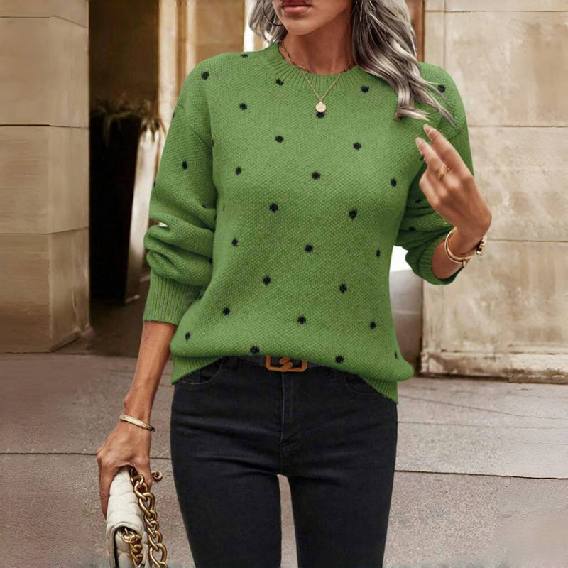Anne - Knitted Sweater with Dots