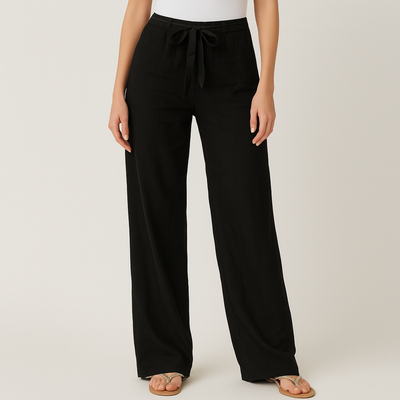 Jane - Elegant Tie Waist Linen Pants