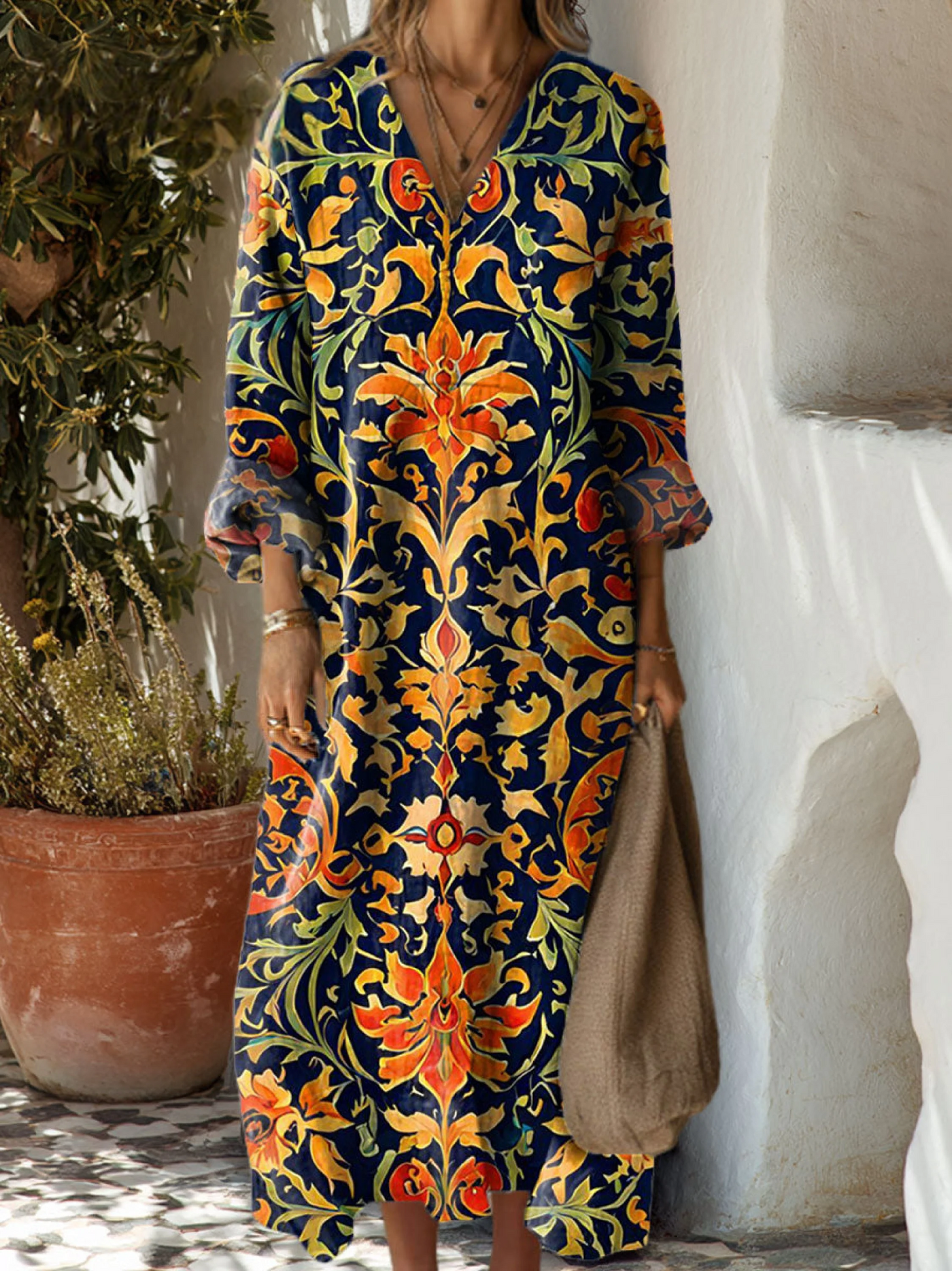 Barbara Vintage Flower Art Print Dress