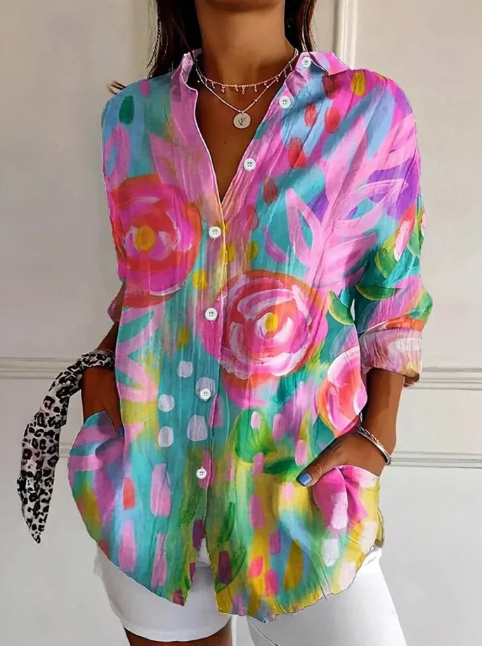 Selina | Colorful Pattern Blouse