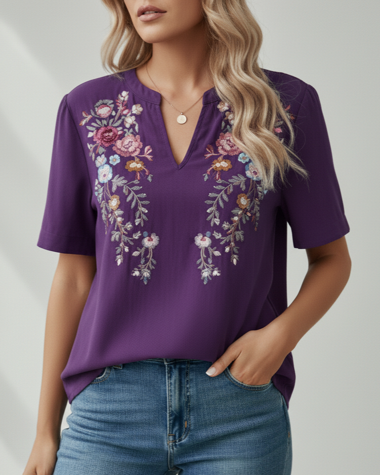 Kasia | Elegant Embroidered Top