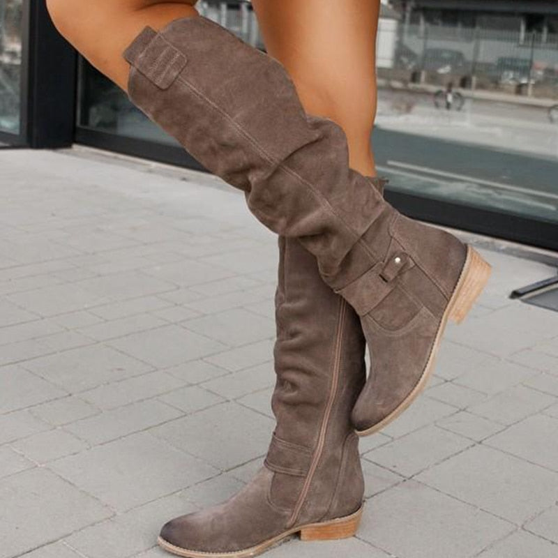 Liora | Elegant warm suede boots for women