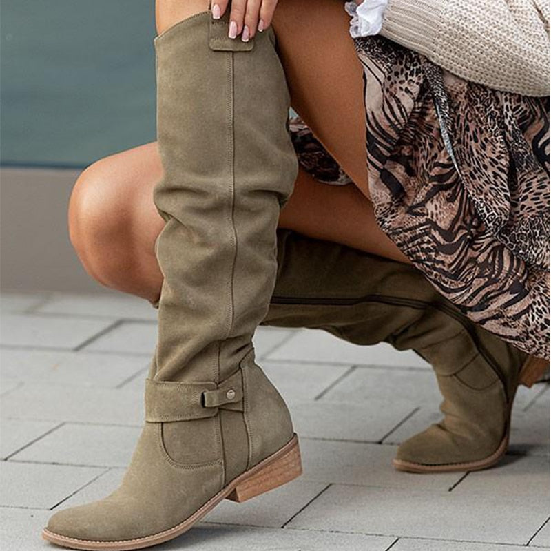 Liora | Elegant warm suede boots for women