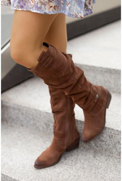 Liora | Elegant warm suede boots for women