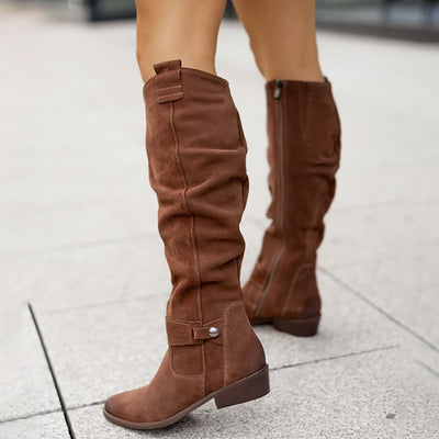Liora | Elegant warm suede boots for women