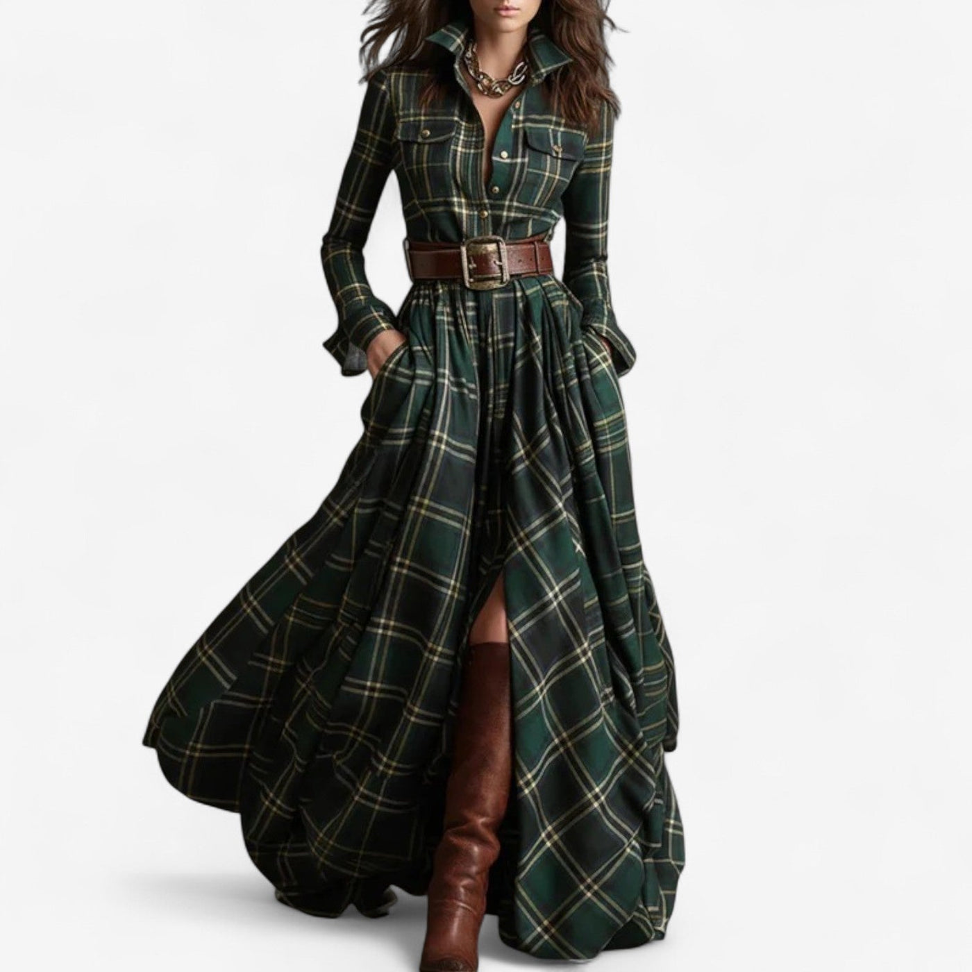 Winifred Timeless Plaid Maxi