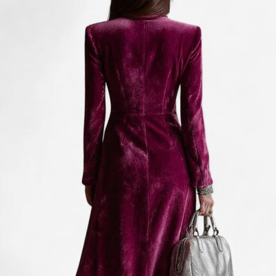 Janice Crossed Velvet Dress