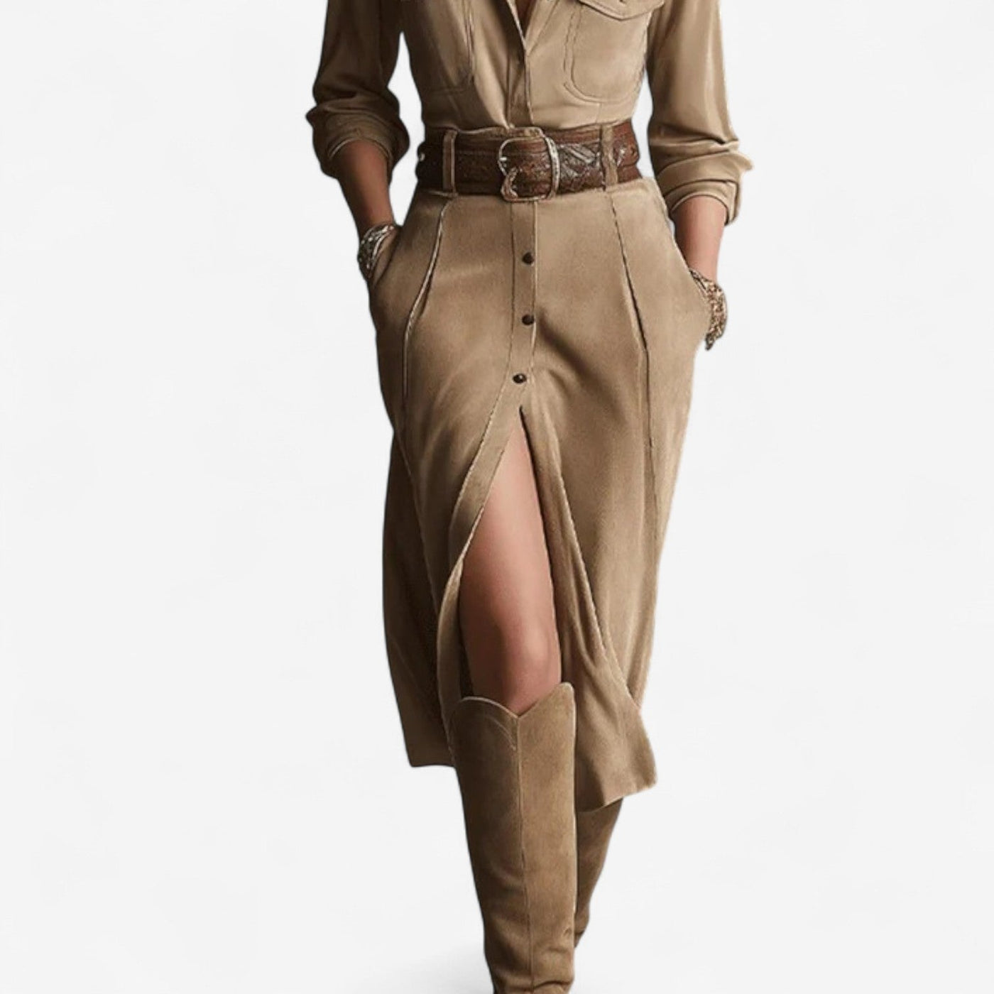 Rosalind Belted Shirt Dress