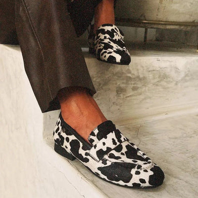 LINDA ELEGANT ANIMAL PRINT LOAFERS