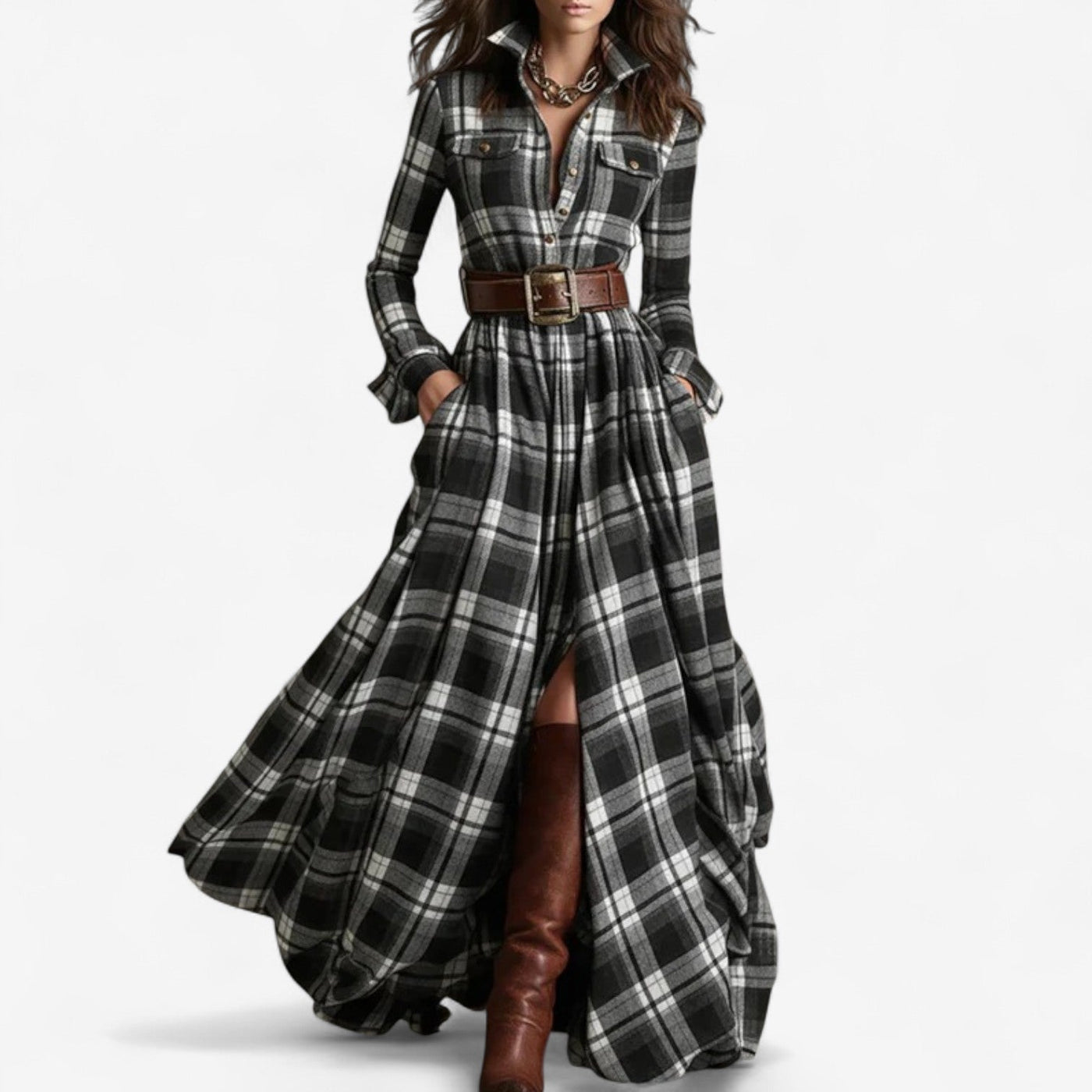 Winifred Timeless Plaid Maxi