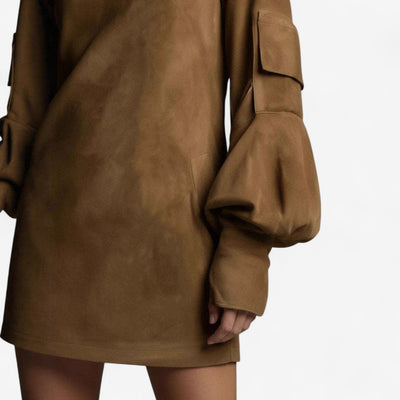 Muriel Mini Dress with High Collar